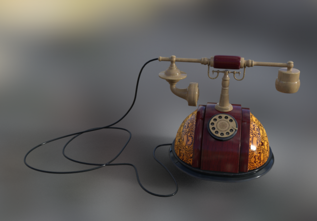 telephone old 3D 模型 .c4d .max .obj .3ds .fbx .stl .blend 