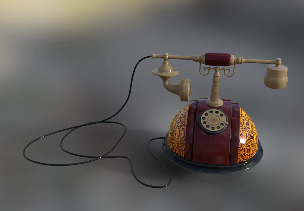 telephone old 3D Model .c4d .max .obj .3ds .fbx .stl .blend 