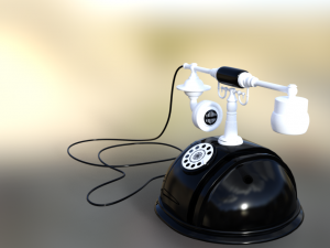 telephone old 3D 模型