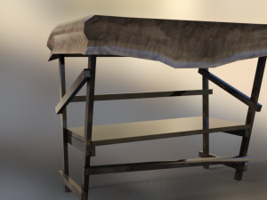 stall market table Model 3D