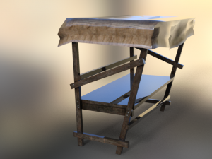 stall market table 3D Model