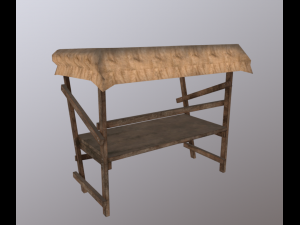 stall market table 3D Model