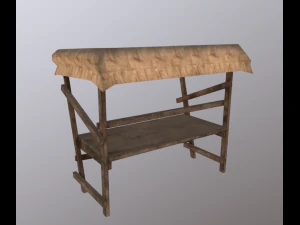 stall market table 3D Model