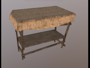 stall market table 3D Model