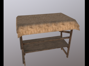 stall market table 3D Model