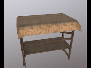 stall market table 3D Model