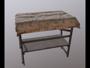 stall market table 3D Model