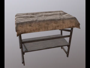 stall market table 3D Model
