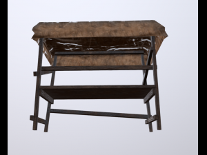 stall market table 3D Model