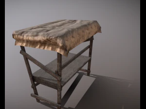 stall market table 3D Model