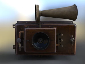 टेलीफोन पुराने शंकु अलग 3D मॉडल