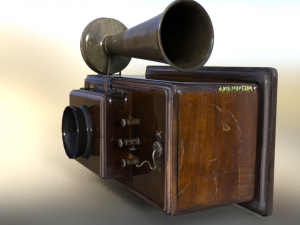 telephone old cone aparat Model 3D
