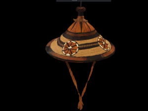 leather fiber hat japanese warrior 3D Model