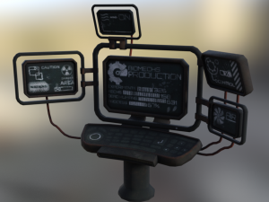 sci-fi factory computer 3D 모델