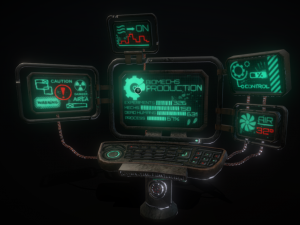 sci-fi factory computer 3D Model