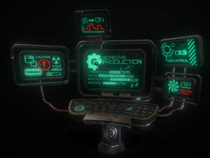sci-fi fabriekscomputer 3D Model