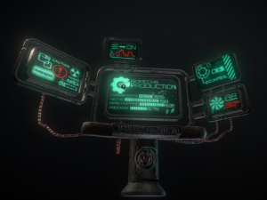 sci-fi factory computer 3D Model
