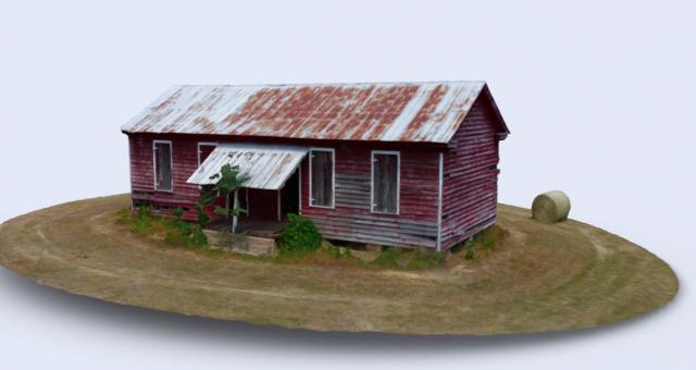 abandoned farm house with hay 3D 모델 .c4d .max .obj .3ds .fbx .stl .blend 