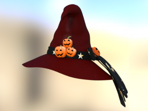 witch hat halloween Modello 3D