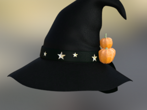 witch hat halloween Modello 3D