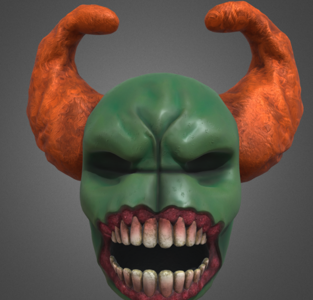 mask monster halloween Model 3D .c4d .max .obj .3ds .fbx .stl .blend 