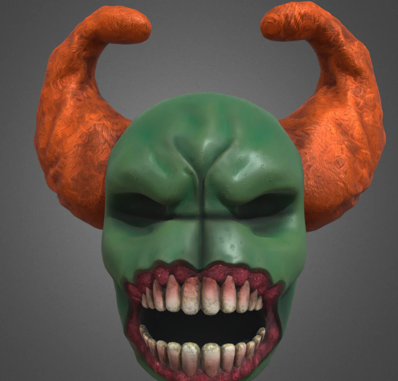 mask monster halloween 3D Model .c4d .max .obj .3ds .fbx .stl .blend