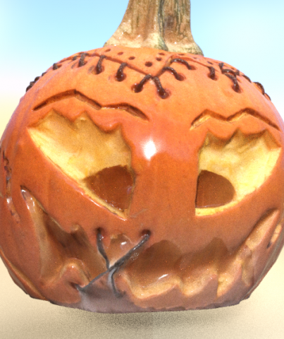 pumpkin monster halloween 3D Model .c4d .max .obj .3ds .fbx .stl .blend 