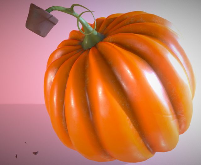pumpkin broken vase 3D 模型 .c4d .max .obj .3ds .fbx .stl .blend 