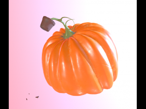 pumpkin broken vase 3D 模型