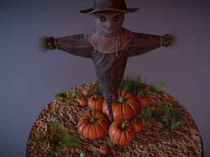 scarecrow spooky pumpkin 3D मॉडल