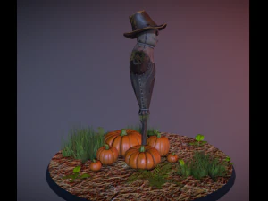 scarecrow spooky pumpkin 3D Model
