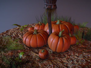 scarecrow spooky pumpkin 3D Model