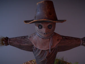 scarecrow spooky pumpkin 3D Model