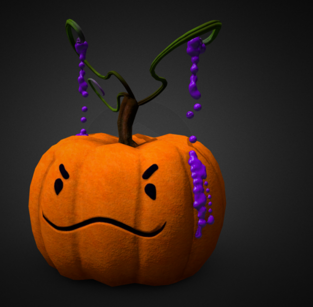 pumpkin cute spooky 3Dモデル .c4d .max .obj .3ds .fbx .stl .blend