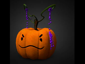 कद्दू प्यारा डरावना 3D मॉडल