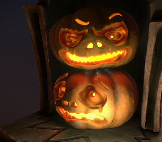 aggressor pumpkin halloween decor 3D 모델 .c4d .max .obj .3ds .fbx .stl .blend 