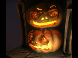 aggressor pumpkin halloween decor 3D Model