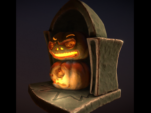 aggressor pumpkin halloween decor 3D 모델