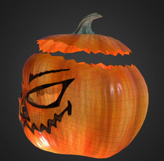 pumpink sparkler halloween 3D Модель .c4d .max .obj .3ds .fbx .stl .blend 