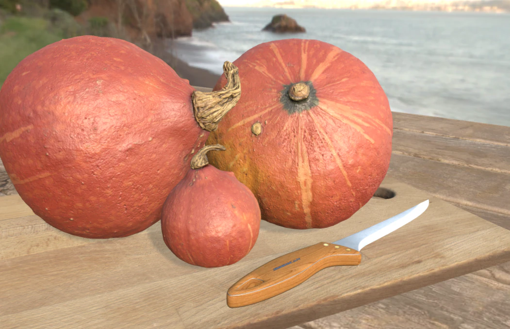pumpkin hokaido ambient scene 3D Model .c4d .max .obj .3ds .fbx .stl .blend