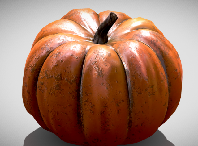 pumpkin vegetable 3D Model .c4d .max .obj .3ds .fbx .stl .blend 
