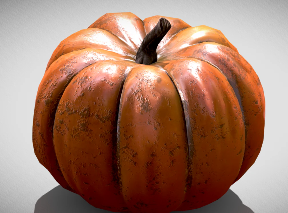 pumpkin vegetable 3D Model .c4d .max .obj .3ds .fbx .stl .blend 