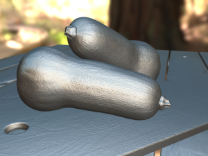 elongated pumpkin vegetable 3D Model