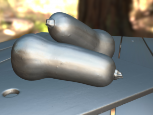 elongated pumpkin vegetable 3D Model
