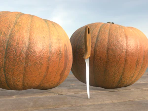 тыква овощная реалистичная 3D Модель