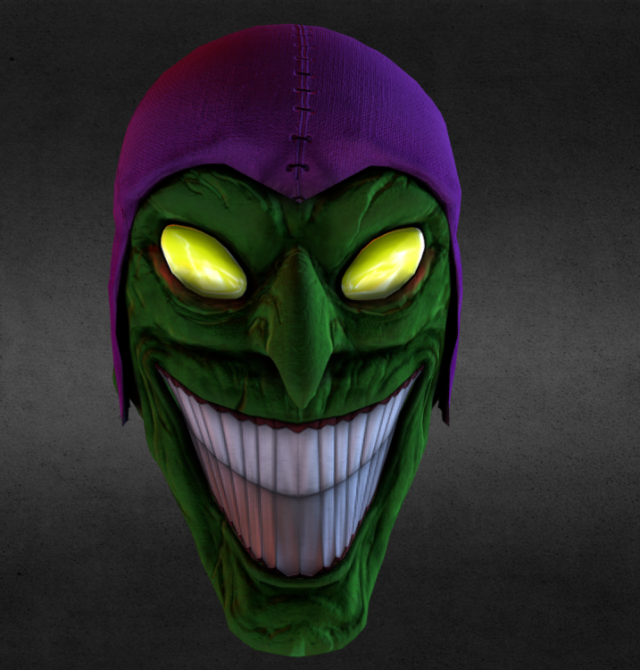 mask green goblins fantasy Model 3D .c4d .max .obj .3ds .fbx .stl .blend 