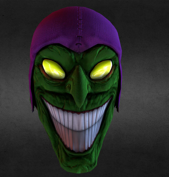 mask green goblins fantasy 3D Model .c4d .max .obj .3ds .fbx .stl .blend