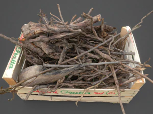 firewood in crate realistic 3D Model