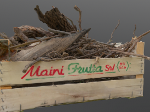 firewood in crate realistic 3D Model