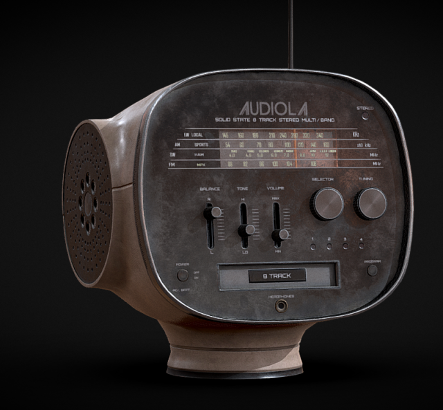 radio space age 3D Model .c4d .max .obj .3ds .fbx .stl .blend 